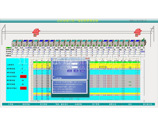 阿克苏全自动龙门生产线监控管理系统